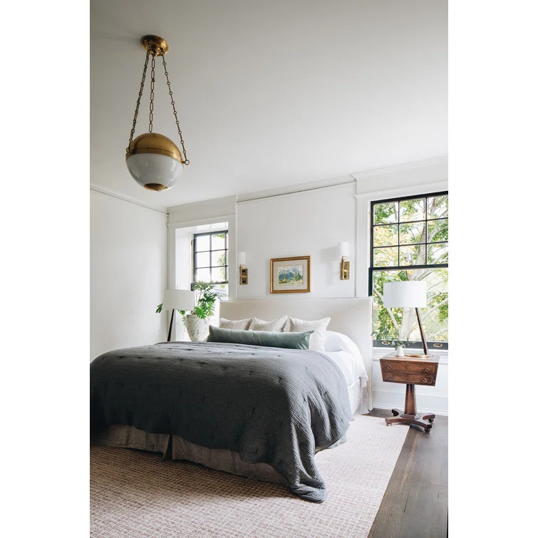 Aerin Round Pendant Light - Aged Brass / Large