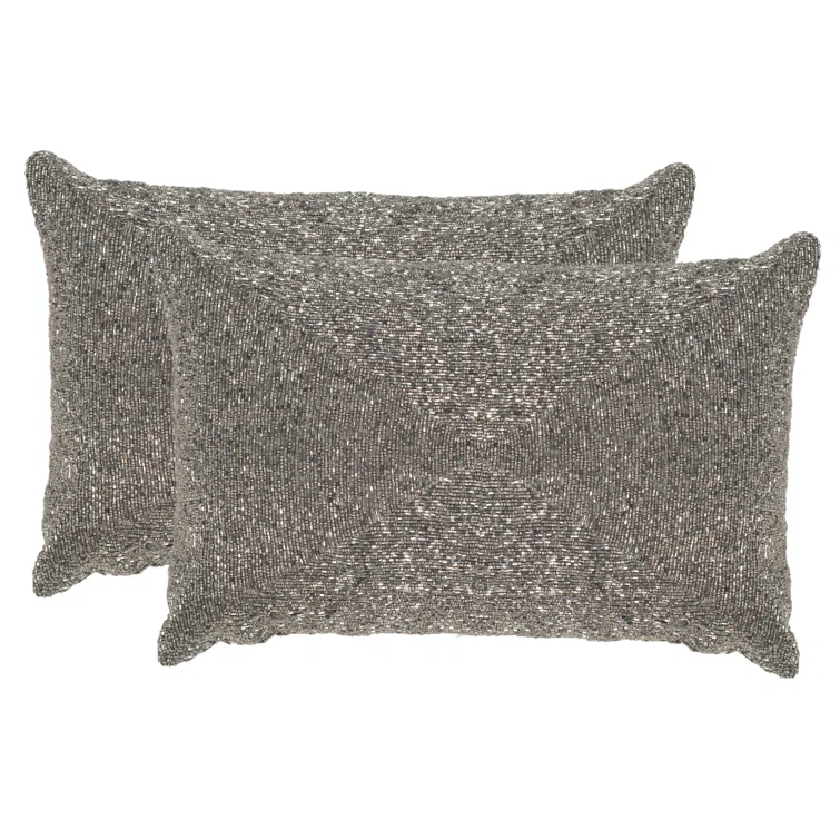 Appliqued Feather Throw Pillow (Set of 2)