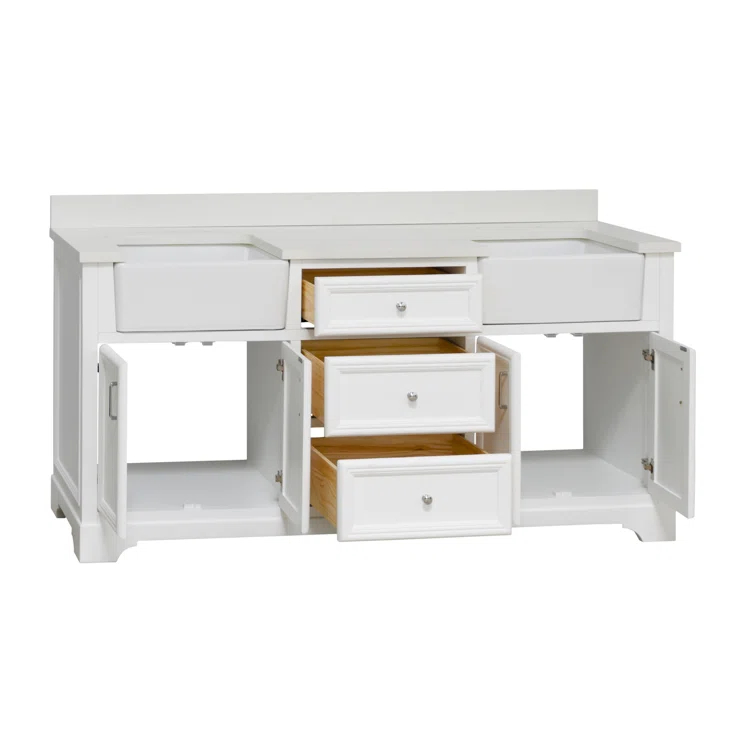 Emiliano 72'' Double Bathroom Vanity with Top