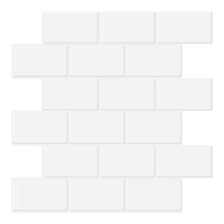 12" x 12" PVC Peel & Stick Thicker Subway Tile