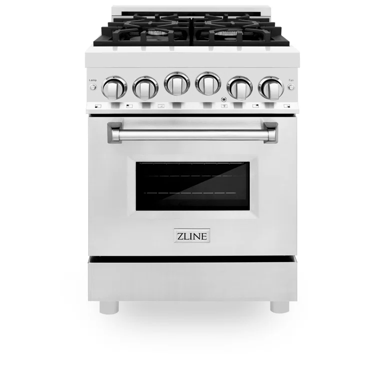 ZLINE ZLINE 24" 2.8 cu. ft. Range with Gas Stove and Gas Oven in Fingerprint Resistant RG24