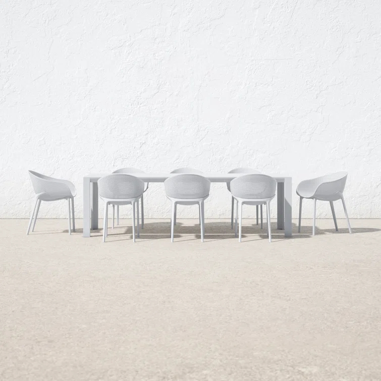 Farrah 102'' Rectangular 8 - Person Outdoor Dining Set