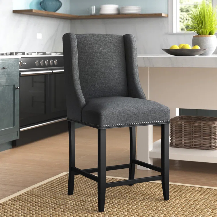 Modway Baron Upholstered Fabric Bar Stool
