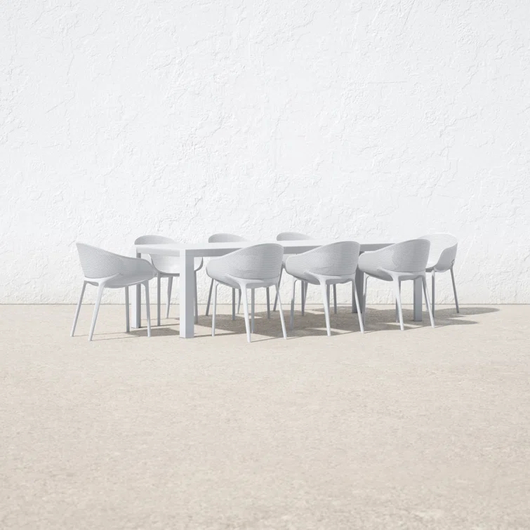 Farrah 102'' Rectangular 8 - Person Outdoor Dining Set