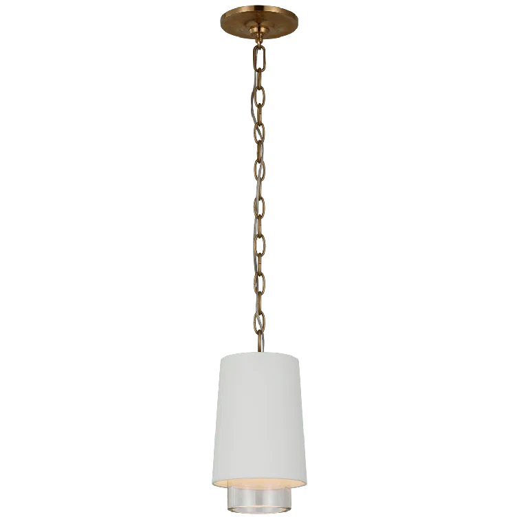 Sydney Soft Brass LED Pendant Light with Clear Glass Shade