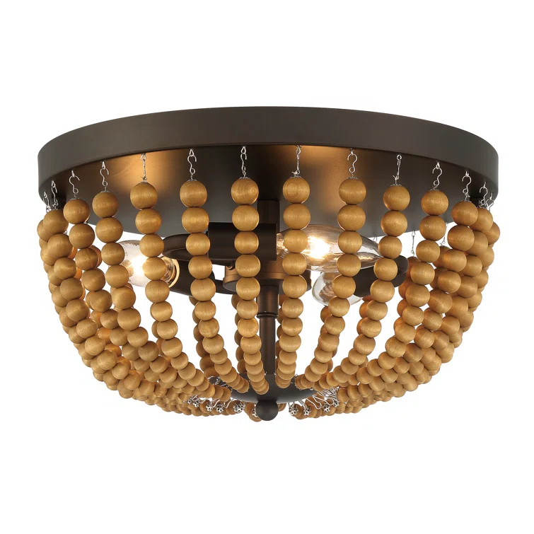 3 - Light 12.6'' Unique/Statement Bowl Flush Mount