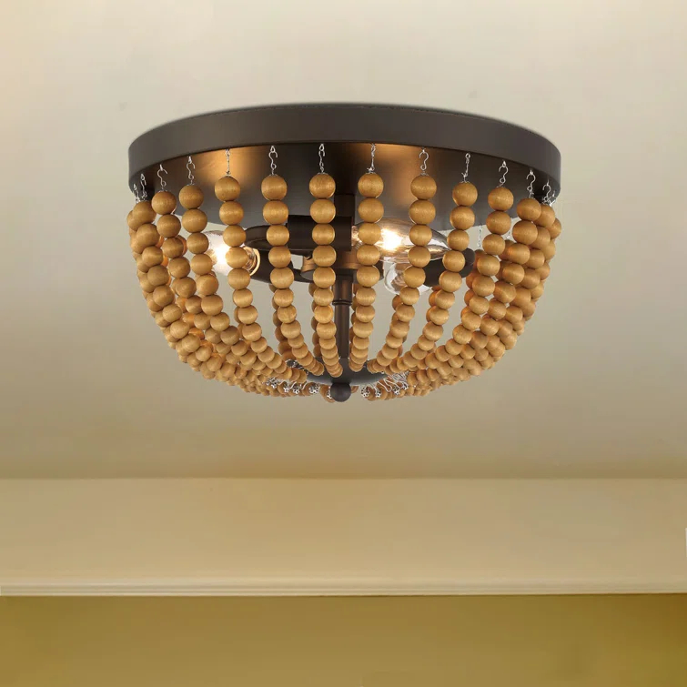 3 - Light 12.6'' Unique/Statement Bowl Flush Mount