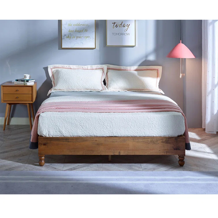 Millwood Pines 12" Wood Bed Frame