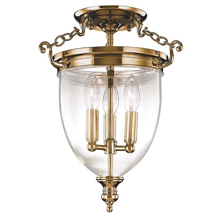 Hanover Glass Semi Flush Mount