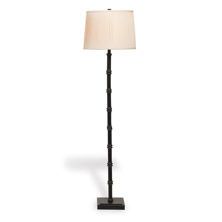 Port 68 Lauderdale 63'' Black Crackle Traditional Floor Lamp