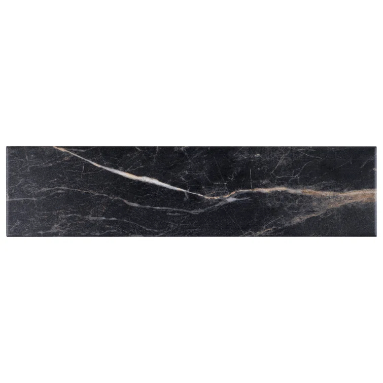 Pulpis 3" x 13" Beveled Porcelain Marble Look Subway Wall & Floor Tile