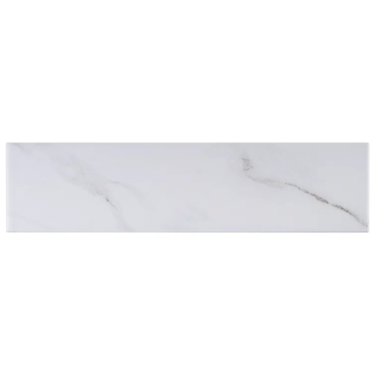 Pulpis 3" x 13" Beveled Porcelain Marble Look Subway Wall & Floor Tile