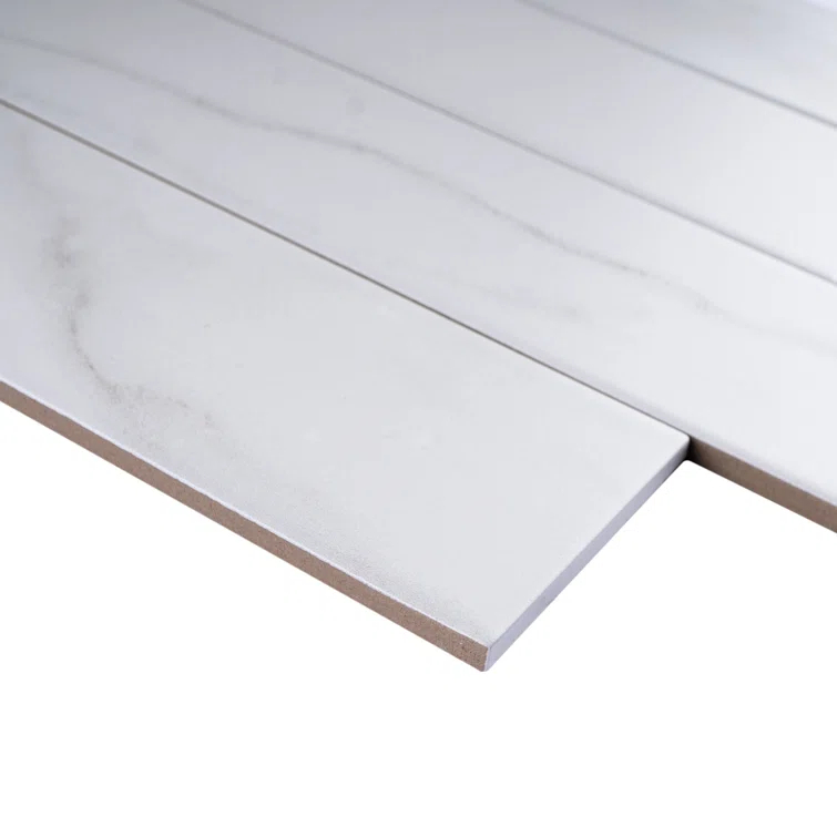 Pulpis 3" x 13" Beveled Porcelain Marble Look Subway Wall & Floor Tile