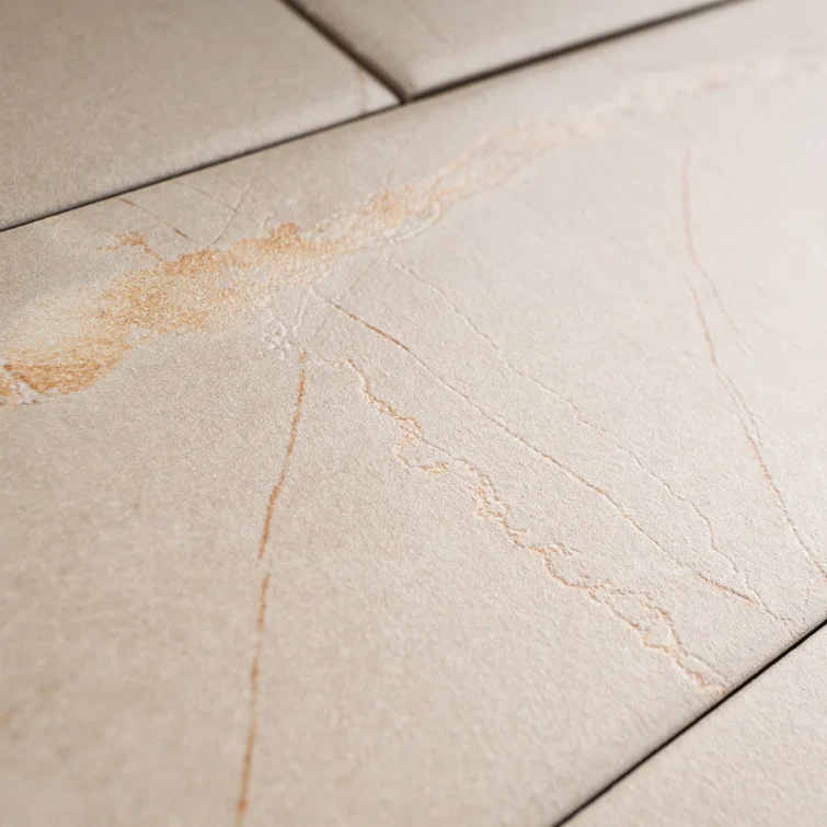 Pulpis 3" x 13" Beveled Porcelain Marble Look Subway Wall & Floor Tile