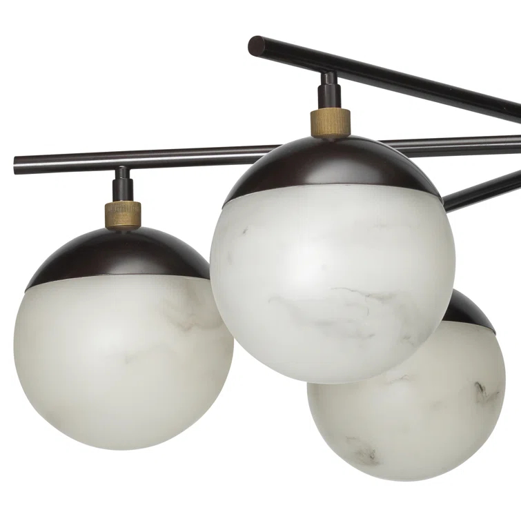 Metro 6 - Light Dimmable Sputnik Spider Chandelier