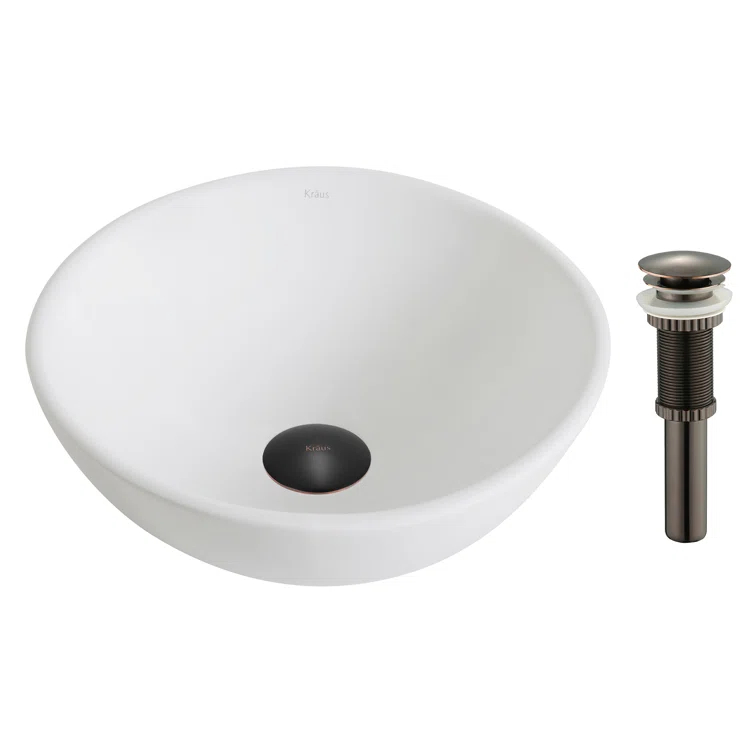 KRAUS Elavo™ Thin Ceramics Vessel Bathroom Sink