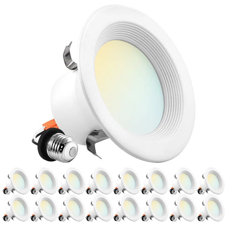 4" High Output Selectable CCT Remodel IC LED Retrofit Recessed Can Light