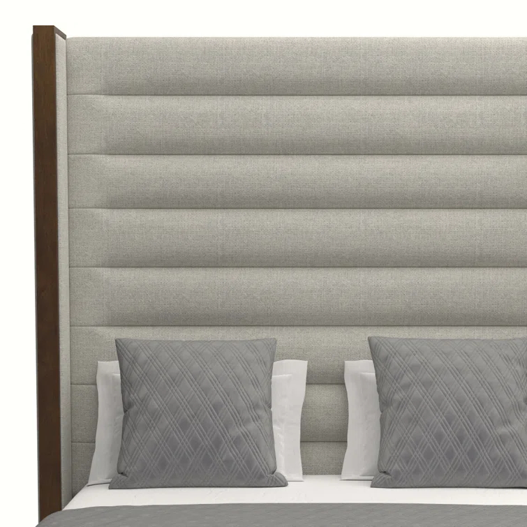 Grasser Upholstered Wingback Bed
