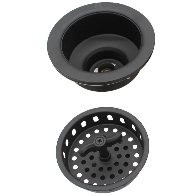 3-1/2" Wing Nut Twist Style Kitchen Sink Basket Strainer