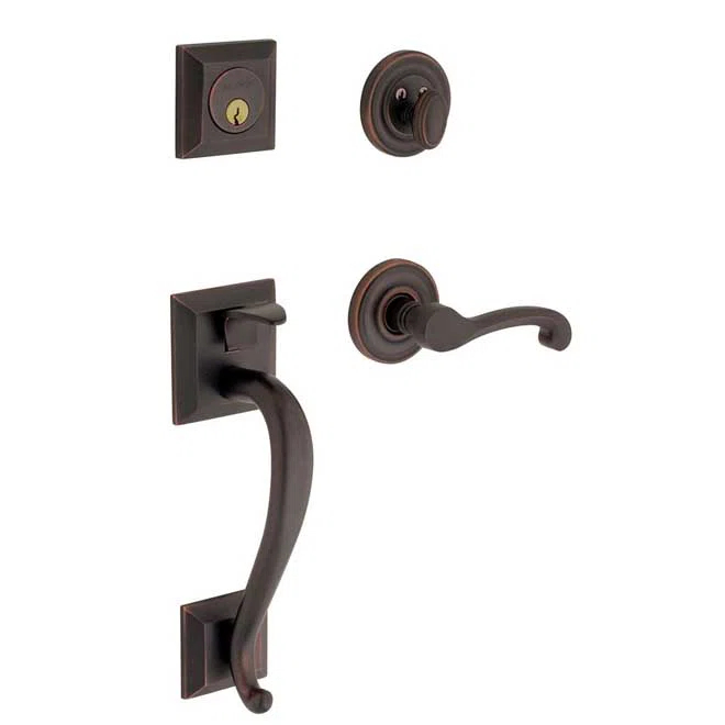 Baldwin 85320.Entr Madison Sectional Single Cylinder Keyed Entry Handleset - Bronze