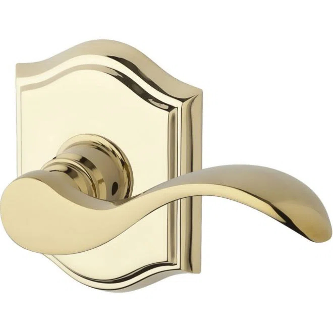 Curve Privacy Door Lever with Traditional Arch Rose