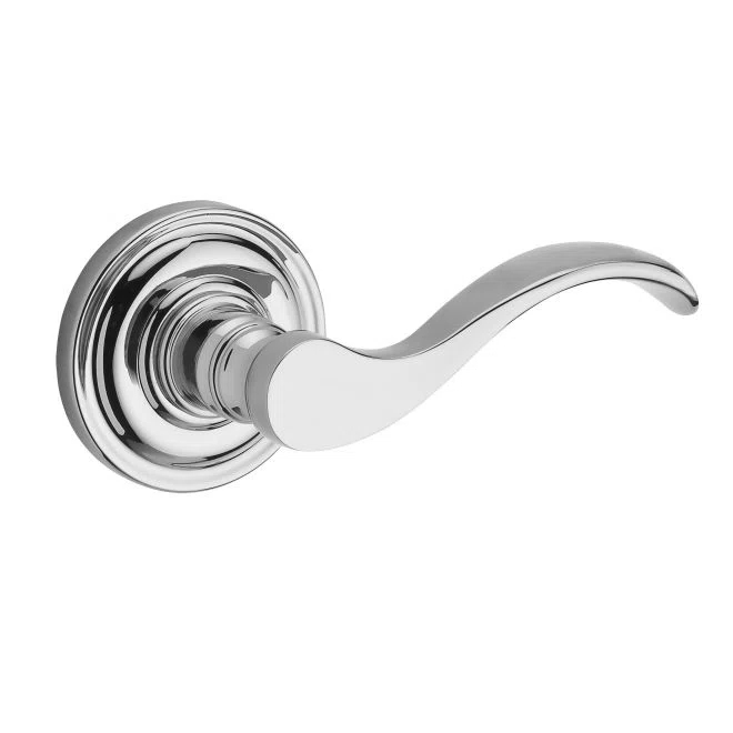 Curve Passage Door Lever with Round Rose