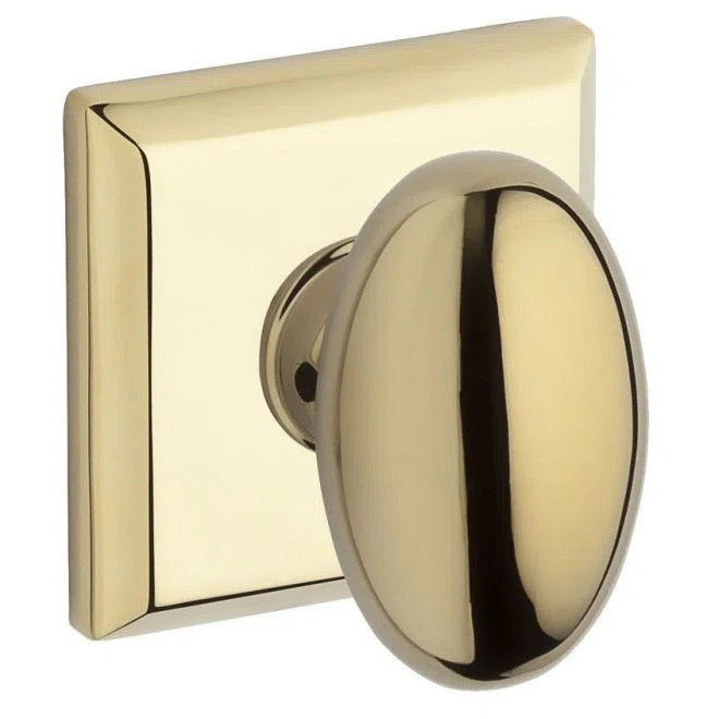 Ellipse Passage Door Knob with Traditional Square Rose
