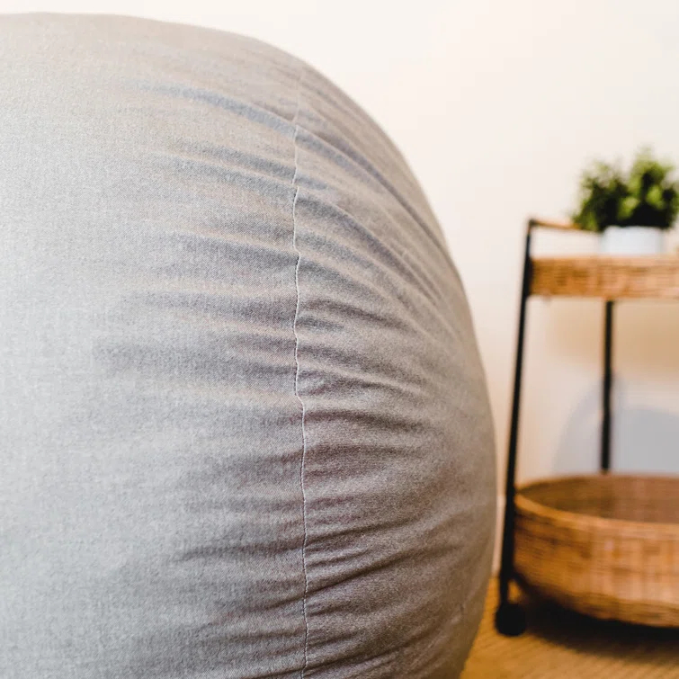 Big Joe Medium 3 Foot Foam Filled Bean Bag Chair with Soft Removeable Cover