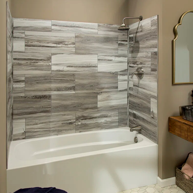 Palisade Palisade 23.2 in. x 11.1 in. Tile Shower and Tub Surround Kit (Set of 4)