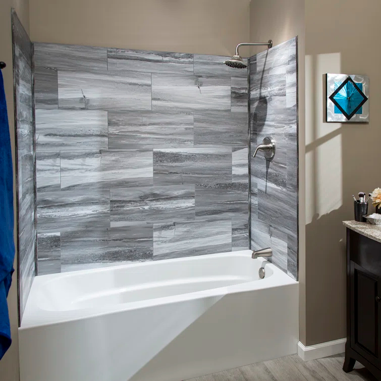 Palisade 23.2 in. x 11.1 in. Tile Shower and Tub Surround Kit