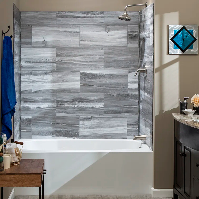 Palisade 23.2 in. x 11.1 in. Tile Shower and Tub Surround Kit