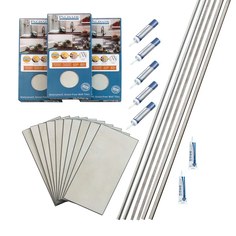 Palisade 23.2 in. x 11.1 in. Tile Shower and Tub Surround Kit