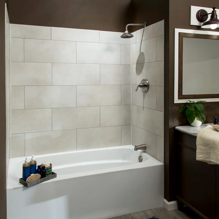 Palisade 23.2 in. x 11.1 in. Tile Shower and Tub Surround Kit