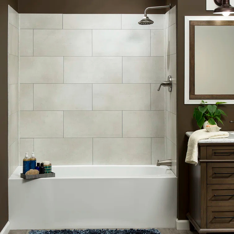 Palisade 23.2 in. x 11.1 in. Tile Shower and Tub Surround Kit