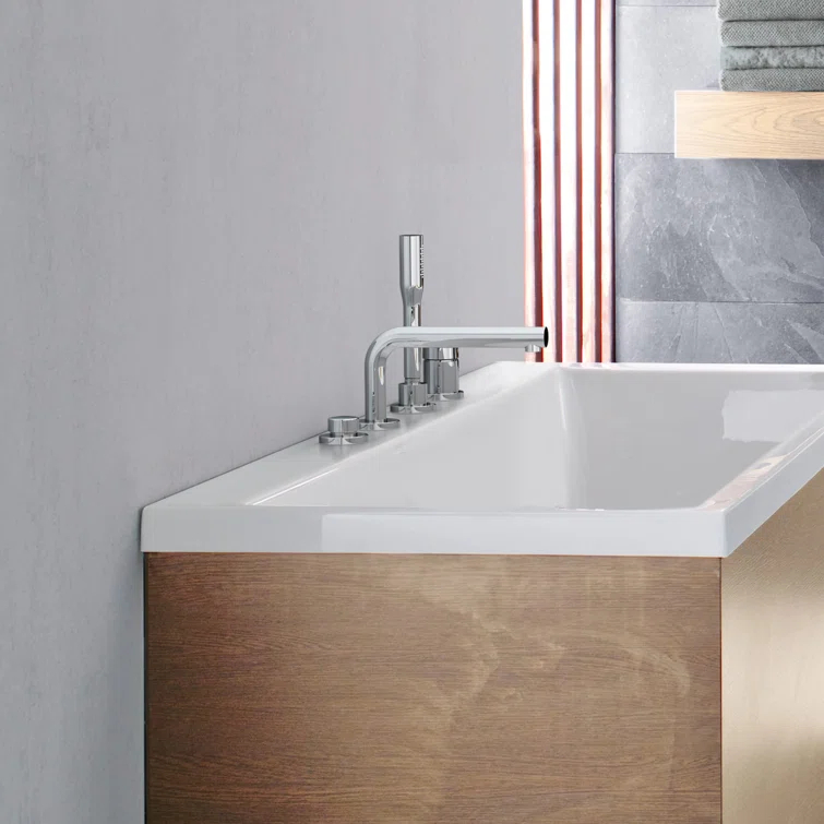 Concetto™ Single Handle Deck Mounted Roman Tub Faucet Trim with Diverter and Handshower