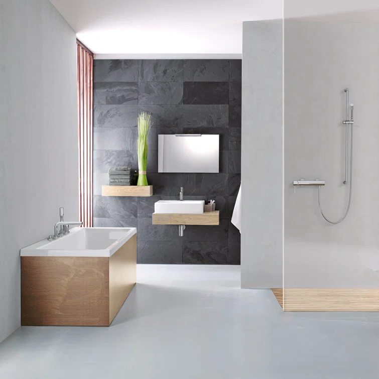 Concetto™ Single Handle Deck Mounted Roman Tub Faucet Trim with Diverter and Handshower