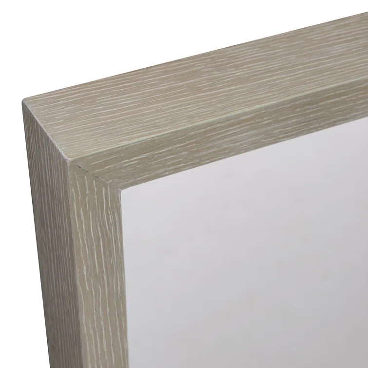 Solaria Wood Flat Wall Mirror
