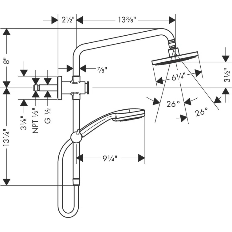 Croma Sam Plus 160 Complete Shower System
