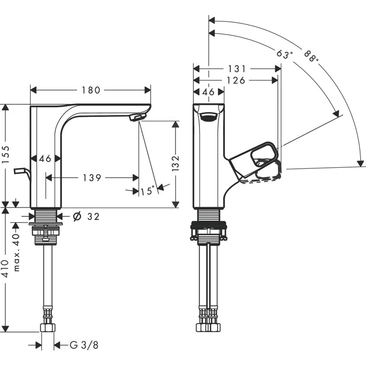 Urquiola Single-Hole Single-handle Bathroom Faucet with Drain Assembly