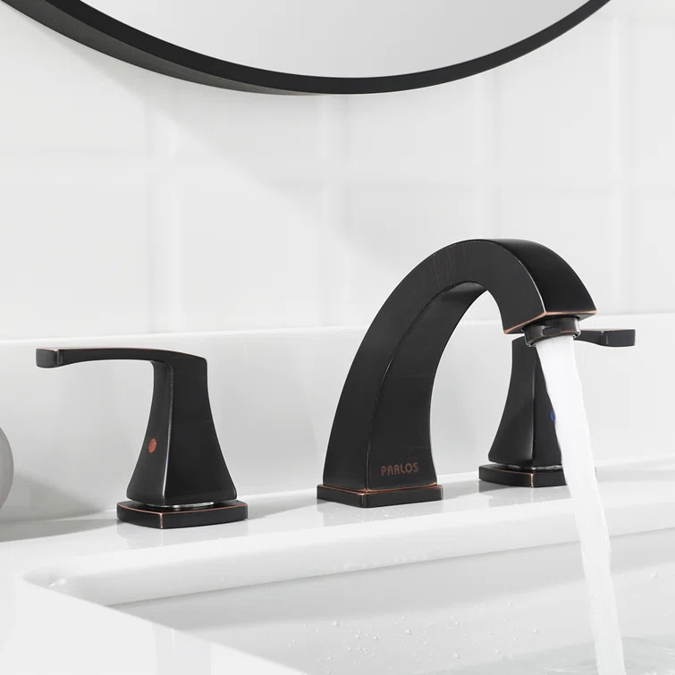 Widespread 2-handle Bathroom Faucet with Drain Assembly