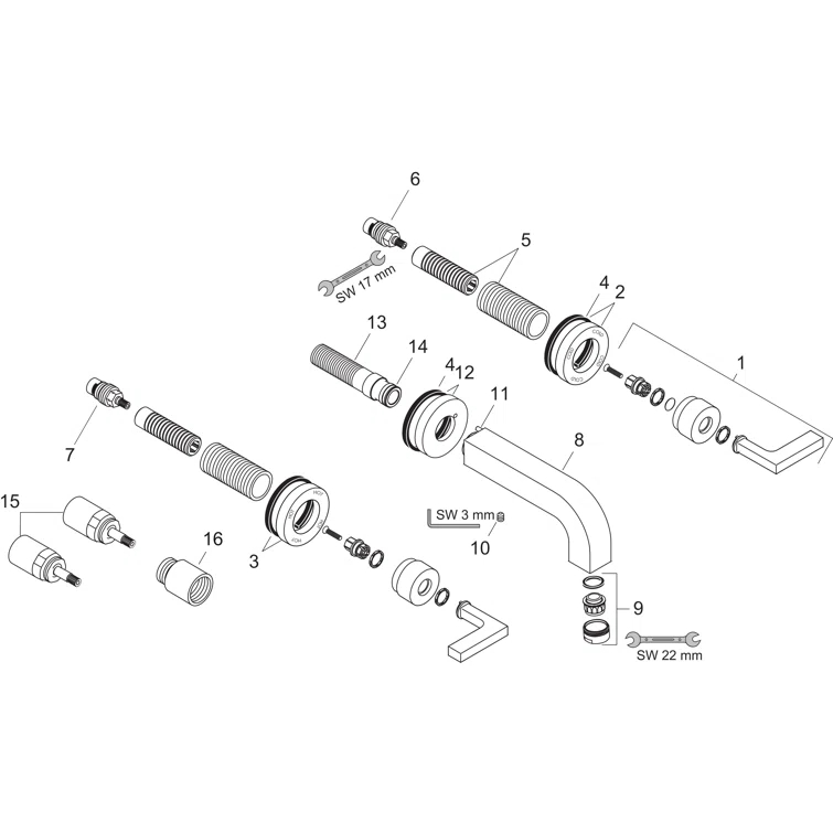 Citterio Bathroom Tub Spout