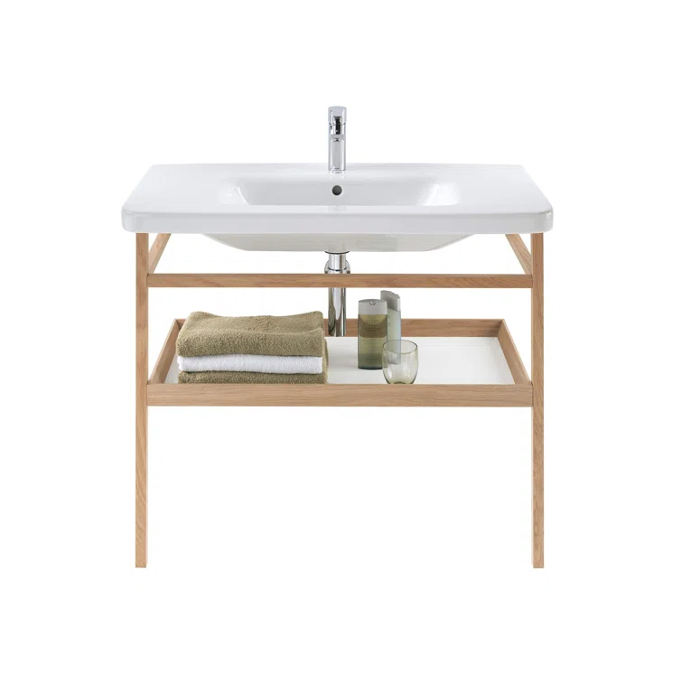DuraStyle Ceramic 40" Wall Mount Bathroom Sink with Overflow