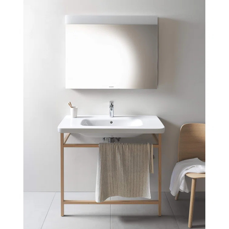 DuraStyle Ceramic 40" Wall Mount Bathroom Sink with Overflow