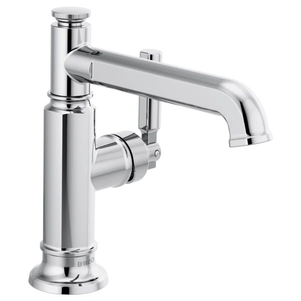 SleekStream Chrome 7'' Modern Single-Handle Brass Bathroom Faucet