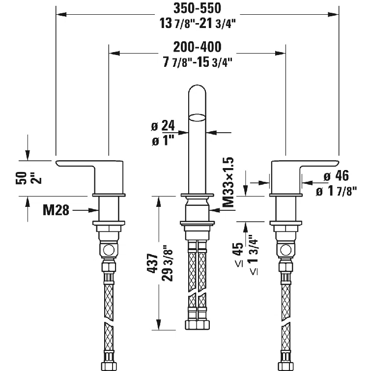 Widespread Bathroom Faucet