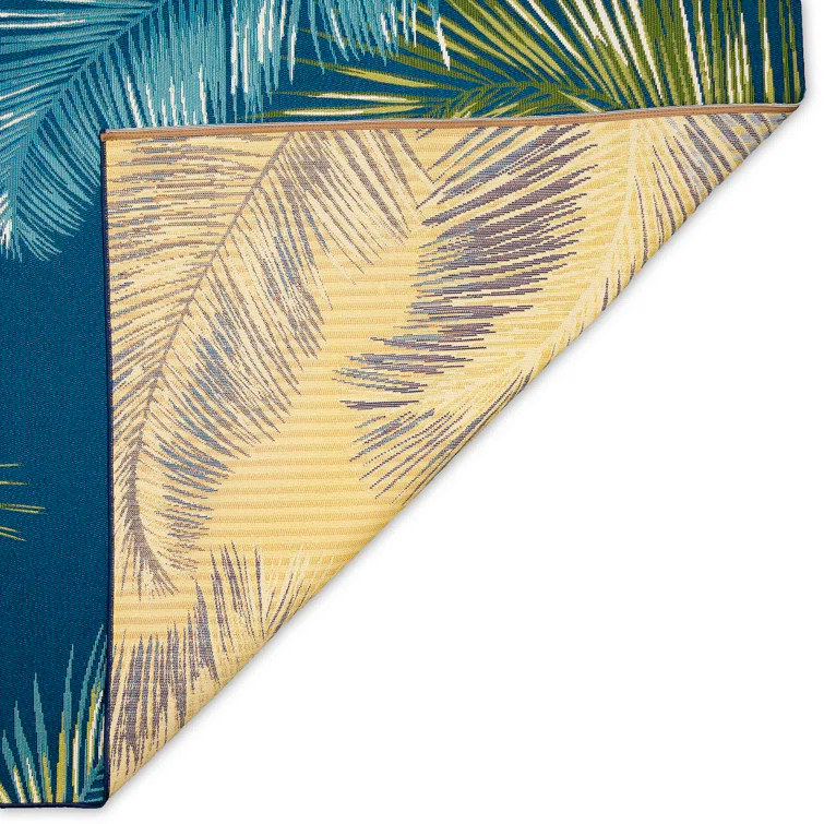 Shira Floral Navy/Green Indoor / Outdoor Area Rug