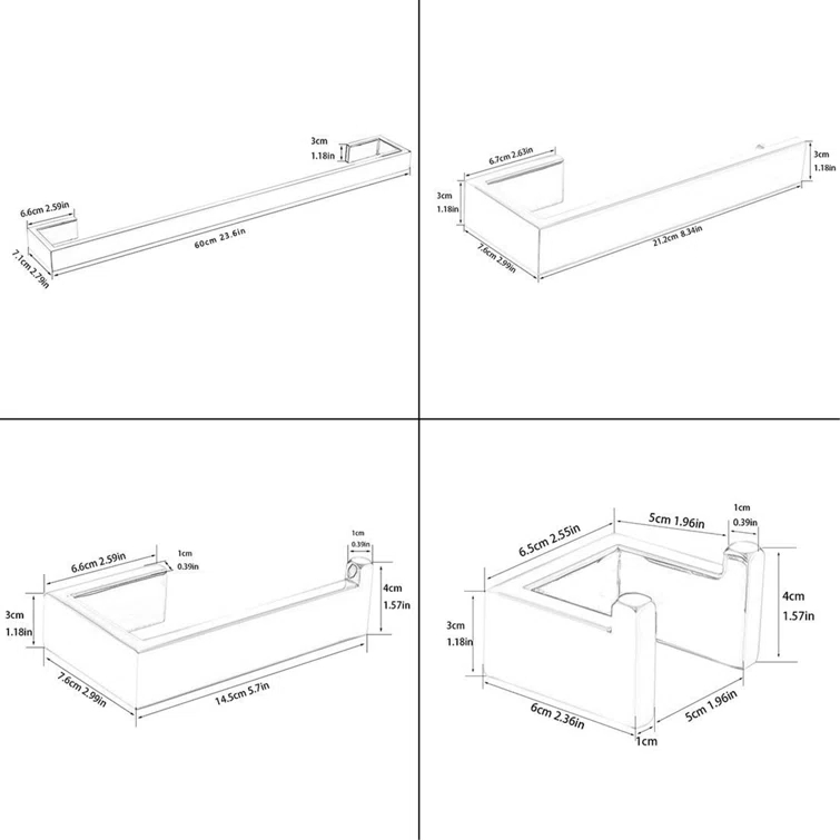 4 - Piece Bathroom Hardware Set