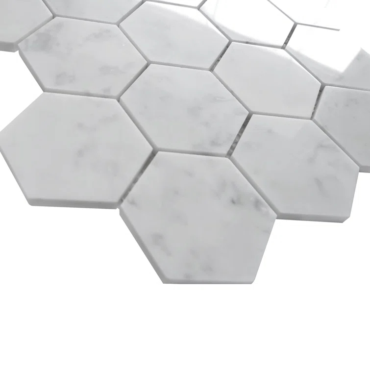 3" x 3" Marble Mosaic Pattern Wall & Floor Tile