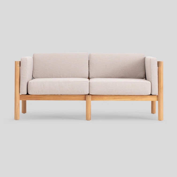 Haven Teak Outdoor Sofa with Sunbrella Cushions