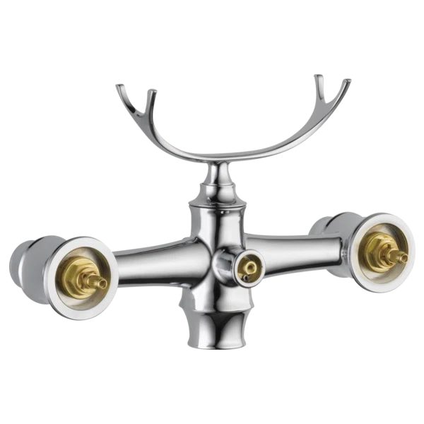 Polished Nickel Traditional Two-Handle Freestanding Tub Filler
